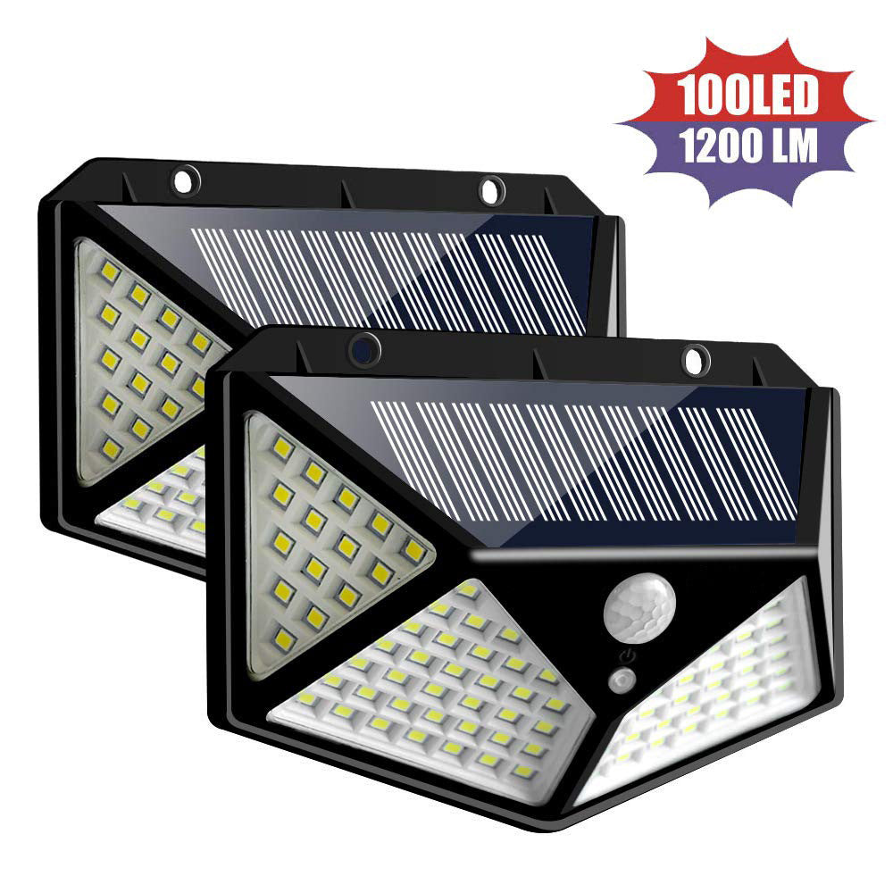 100 LED Solar Wall Light – Outdoor Motion Sensor Lamp