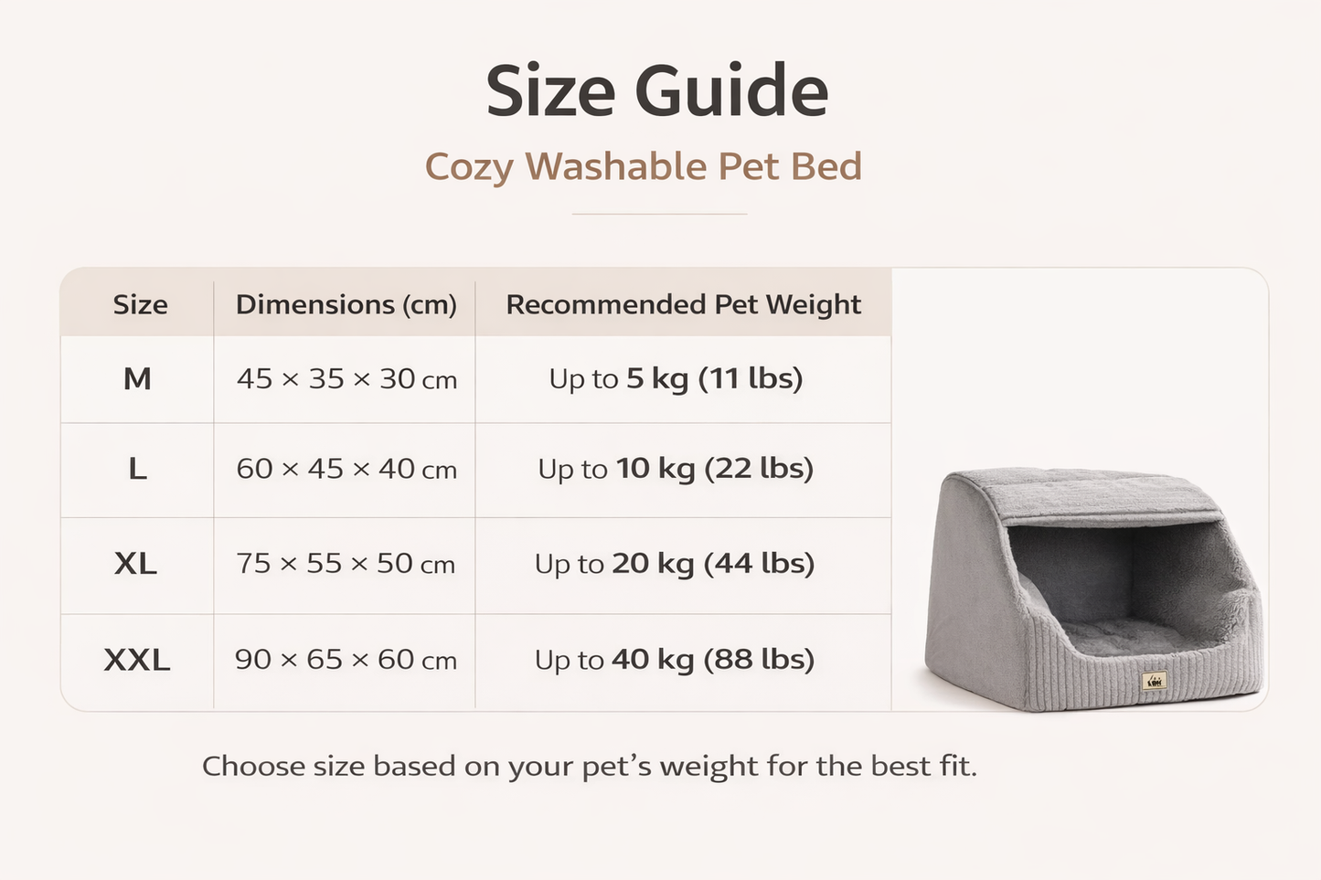 Cozy Washable Pet Bed – Soft & Removable Cover