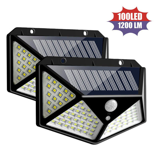 100 LED Solar Wall Light – Outdoor Motion Sensor Lamp