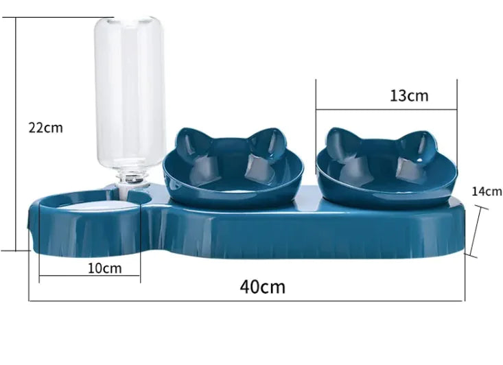 Gravity Cat Feeder & Water Dispenser – Easy Daily Feeding