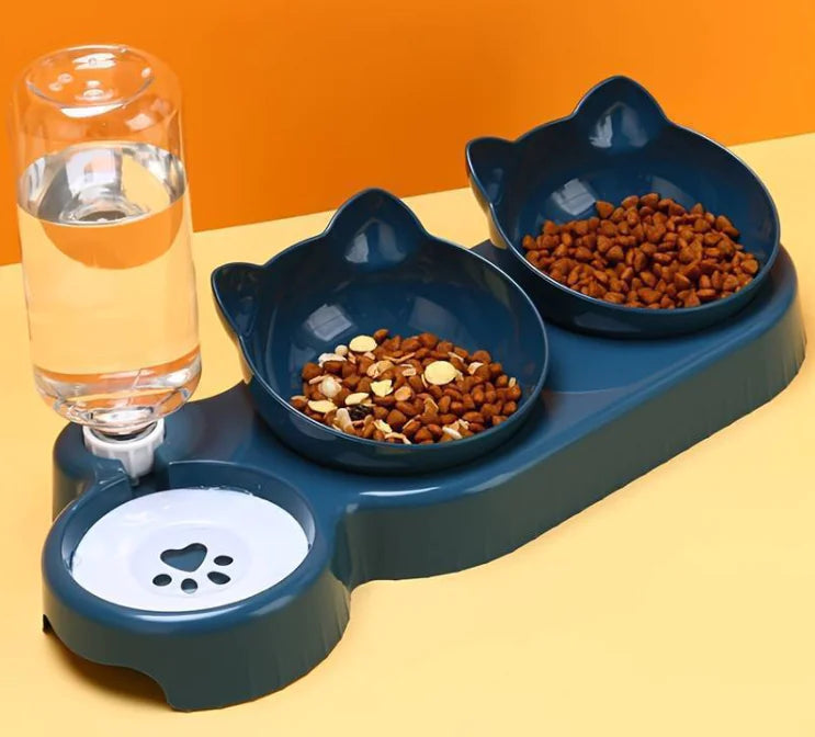 Gravity Cat Feeder & Water Dispenser – Easy Daily Feeding