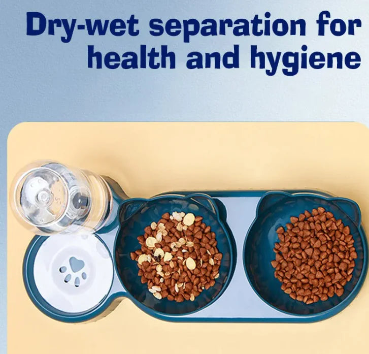 Gravity Cat Feeder & Water Dispenser – Easy Daily Feeding