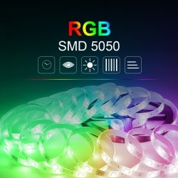 RGB LED Strip Lights – 5m | Remote Control, 12V