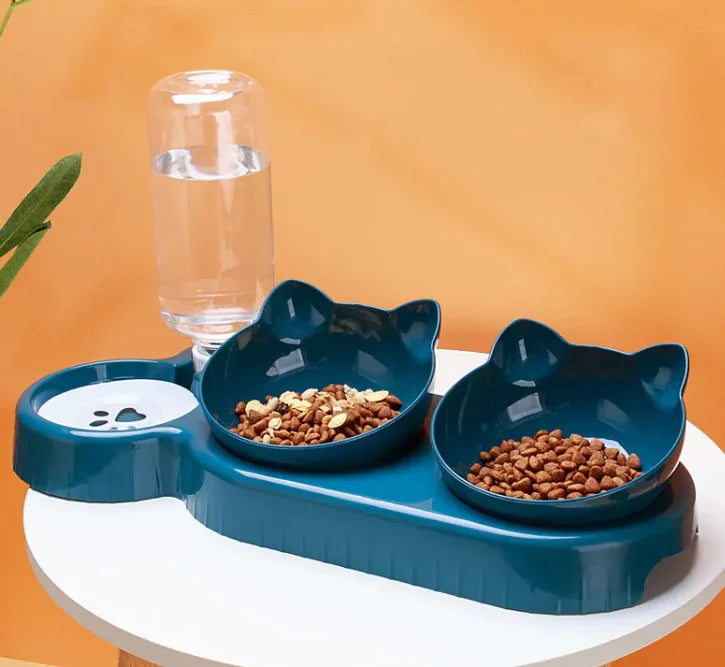 Gravity Cat Feeder & Water Dispenser – Easy Daily Feeding